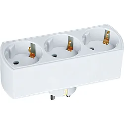 Разветвитель Navigator 94 672 NAD-L-3Е-WH 3 гнезда с заземлением