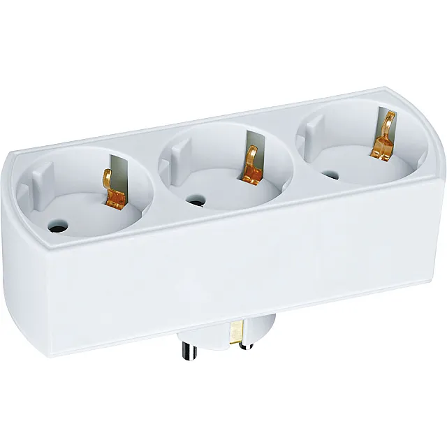 Разветвитель Navigator 94 672 NAD-L-3Е-WH 3 гнезда с заземлением