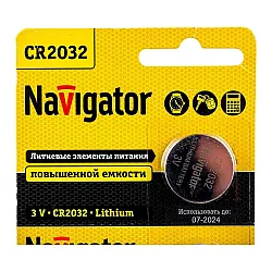 Элемент питания Navigator 94 765 NBT-CR2032-BP5