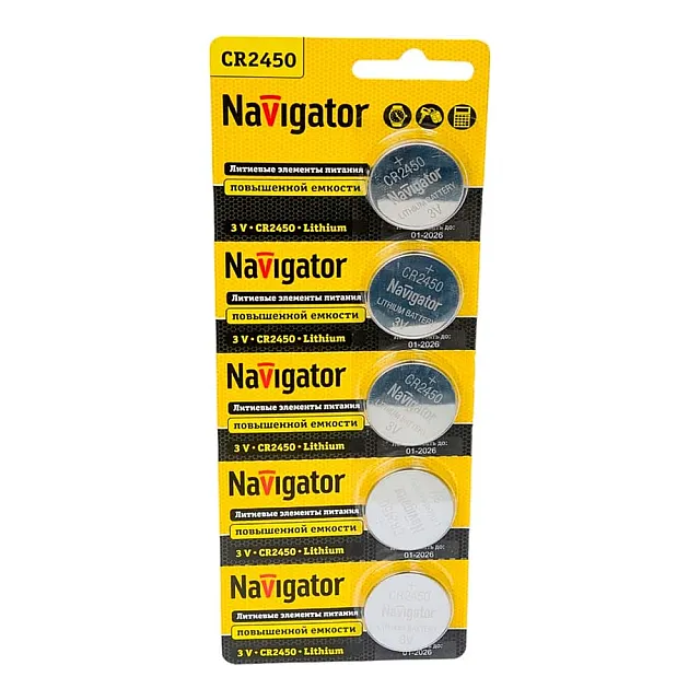 Элемент питания Navigator 94 766 NBT-CR2450-BP5