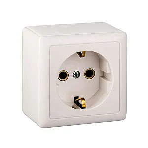 Розетка Schneider Electric Хит RA16-133I-B с заземлением белая