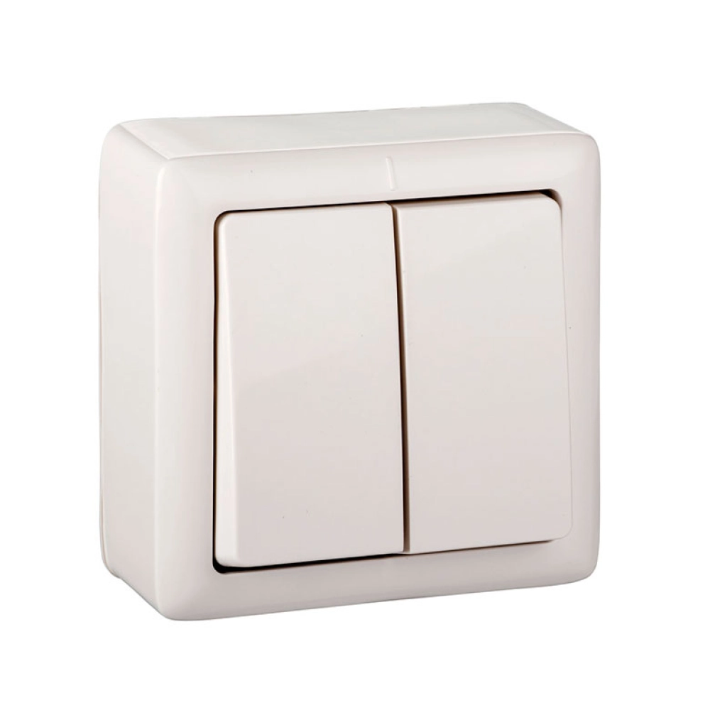 Выключатель Schneider Electric Хит VA56-232I-B 2 клавиши белый Выключатель Schneider Electric Хит VA56-232I-B 2 клавиши белый