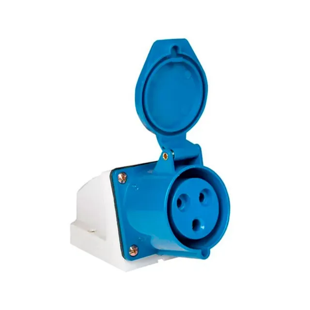 Розетка EKF 113 PS-113-16-220 стационарная наружная 2Р+РЕ 16А 220В IP44