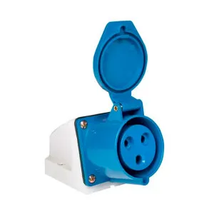 Розетка EKF PROxima ps-123-32-220 стационарная наружная 2Р+РЕ 32А 220В IP44