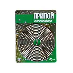 Припой Векта ПОС 61 без канифоли спираль 2 мм*1 м