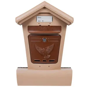 Ящик почтовый Цикл Элит 00020918 бежевый с коричневым
