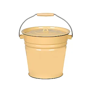 Ведро СтальЭмаль С41224 с крышкой эмалированное светлое 12 л