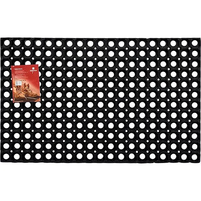 Коврик придверный Vortex 20002 ячеистый 50*80*1.6 см черный