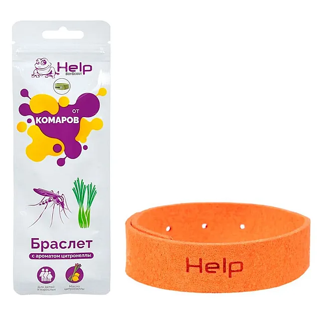 Браслет от комаров Help 80200 из микрофибры 230*18*1 мм