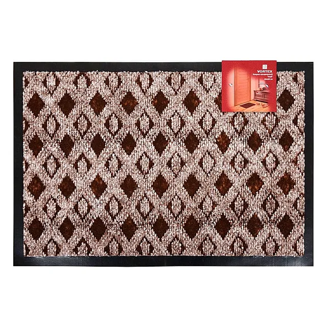 Коврик придверный Vortex Hall 22397 влаговпитывающий 40*60 см коричневый