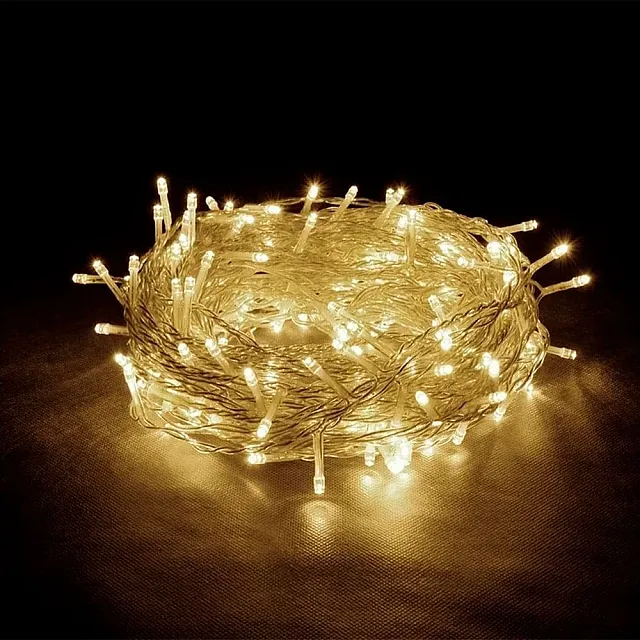 Электрогирлянда-конструктор Vegas Нить 55000 48 LED прозрачный провод 5 м без блока теплый белый