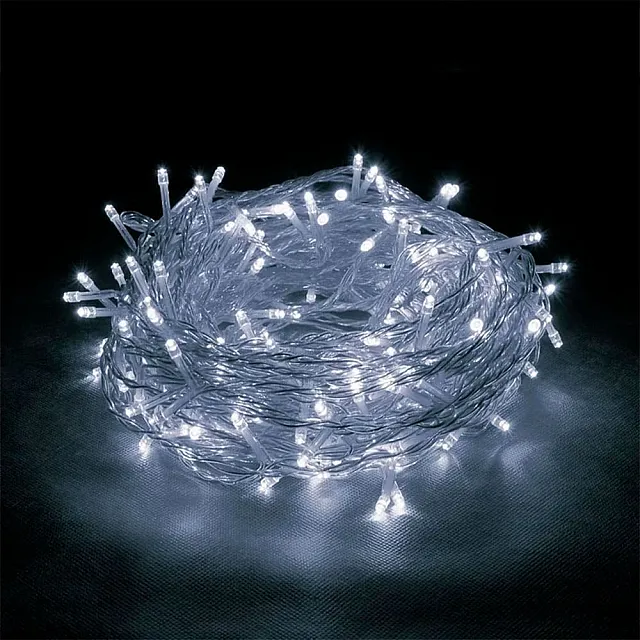 Электрогирлянда-конструктор Vegas Занавес 55025 192 LED 6 нитей прозрачный провод 1*4 м без блока холодный белый