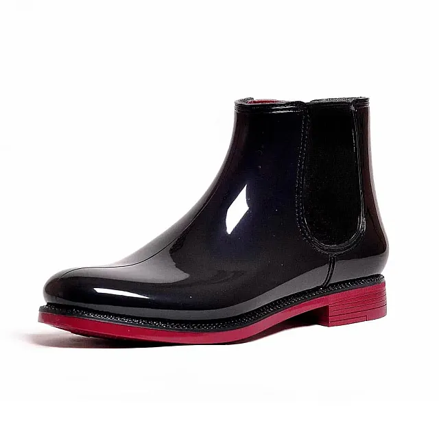 Полусапоги ПВХ Nordman Bora 6-140-D01 женские черный/бордовый размер 37