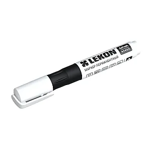 Маркер Lekon ReFresh перманентный заправляемый пулевидный наконечник черный 3 мм