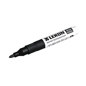 Маркер Lekon ReFresh перманентный заправляемый пулевидный наконечник черный 3 мм