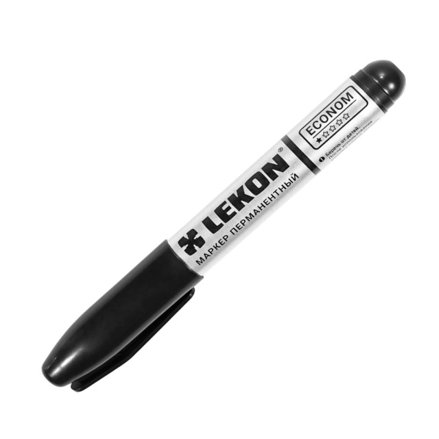 Маркер перманентный Lekon Econom 012483 пулевидный наконечник черный 3 мм Маркер перманентный Lekon Econom 012483 пулевидный наконечник черный 3 мм
