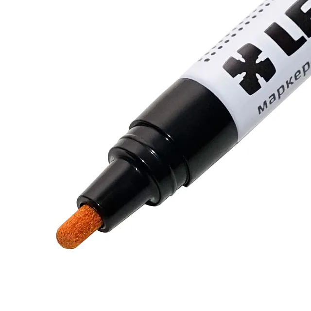 Маркер Lekon Profi с нитроэмалью овальный наконечник черный 4 мм