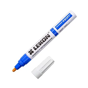 Маркер Lekon Profi с нитроэмалью овальный наконечник синий 4 мм