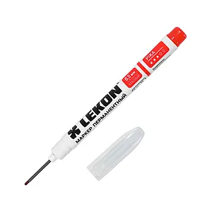 Маркер Lekon Pika перманентный удлиненный наконечник красный 0.5 мм