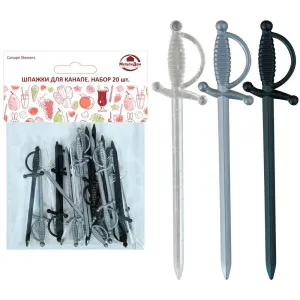 Шпажки для канапе МультиДом Шпага Лофт 8.2 см 20 шт