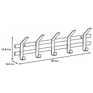 Вешалка ЗМИ Торонто 5 ВНТ5 настенная графит