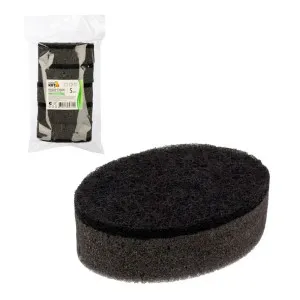 Набор губок для мытья посуды Рыжий Кот KS-07 107565 двухслойных овальных черный 5 шт