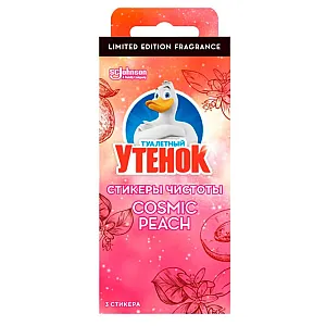 Средство для очистки унитаза Туалетный Утенок Стикер чистоты Cosmic Peach 3*10 г