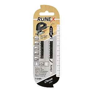 Пилки по дереву и ламинату Runex Т101BR обратный зуб 100*75 мм 2шт