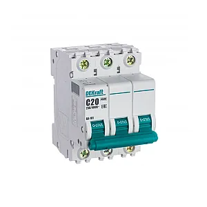 Автоматический выключатель DEKraft 11079DEK ВА101- 3Р- 020А-С