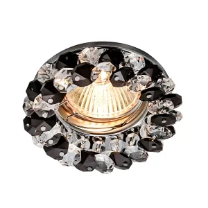 Светильник потолочный Max Light Crystal 52 MR16 ограненное стекло хром/черный