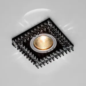 Светильник потолочный Max Light Crystal 25 Black MR16 ограненное стекло черный