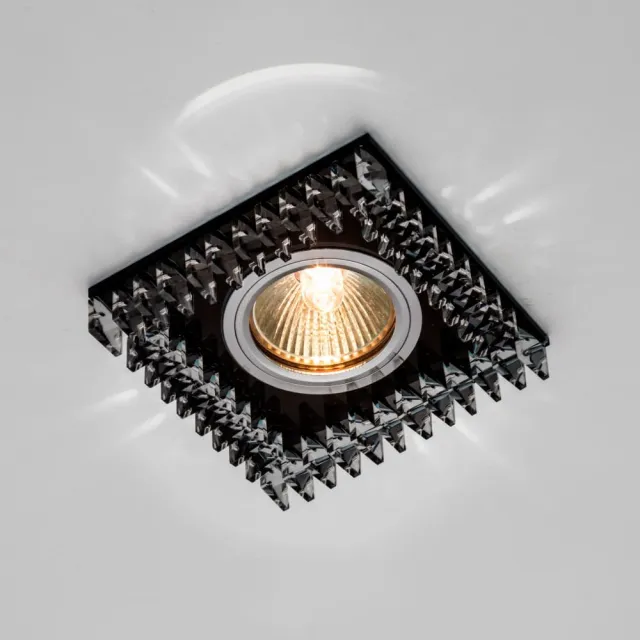 Светильник потолочный Max Light Crystal 25 Black MR16 ограненное стекло черный