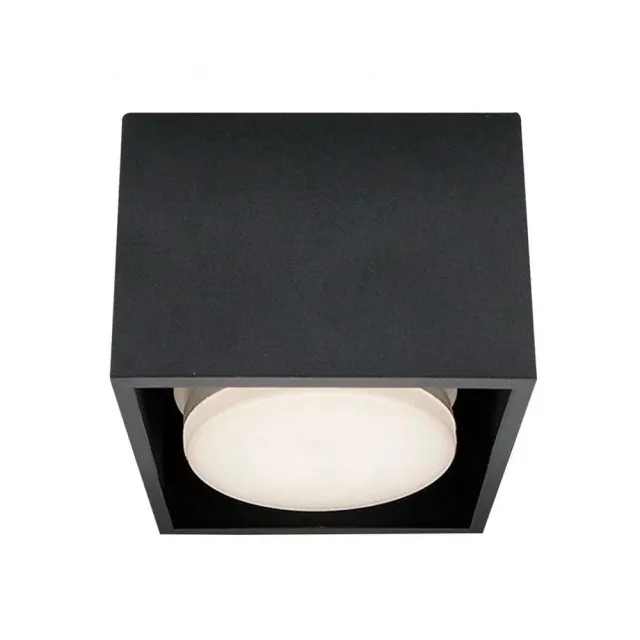 Светильник накладной Max Light Cast 95 GХ53 Black алюминиевое литье круглый черный