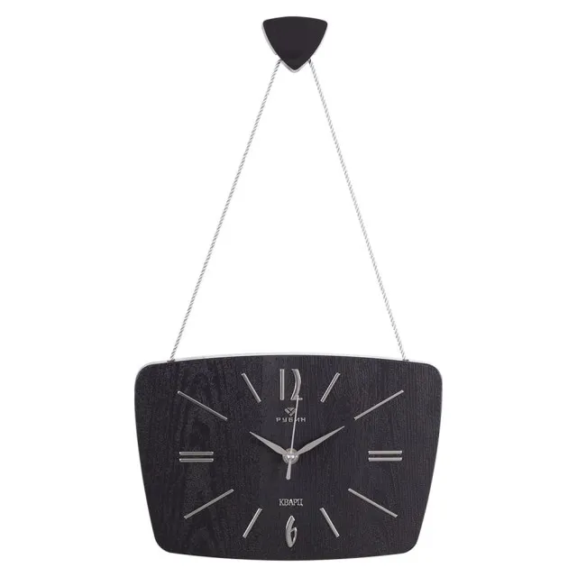 Часы настенные Рубин 2618-001 Ретро черные с серебром 27*18*2 см см