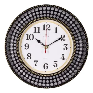 Часы настенные Рубин 2917-002 черный с золотом 29 см