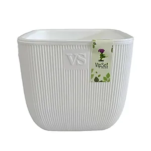 Горшок VipSet  AMF-4.7-01 Фабио с дренажной системой белый 4.7 л