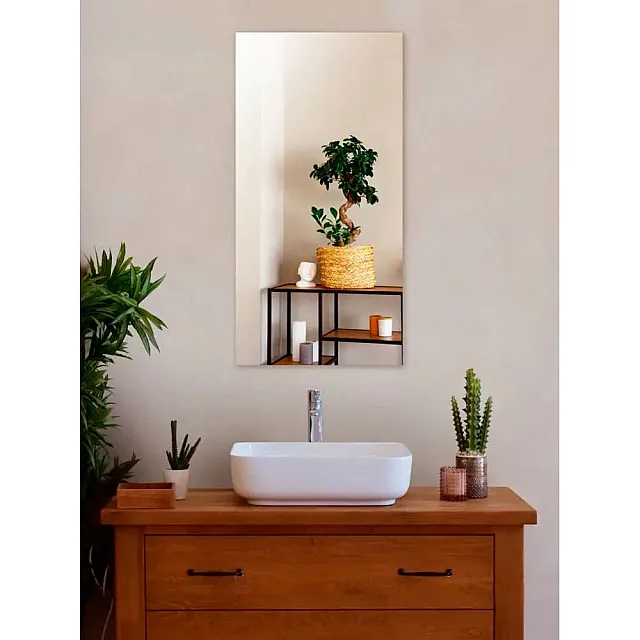 Зеркало Дабл-Ю SB60K без полки кромка 2 варианта навеса 60*120 см