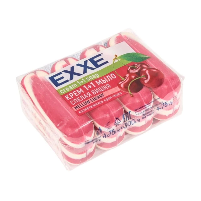 Мыло туалетное EXXE 1+1 Спелая вишня 4 шт*75 г Мыло туалетное EXXE 1+1 Спелая вишня 4 шт*75 г