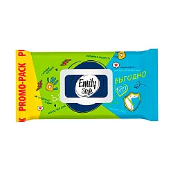Салфетки влажные Emily Style Антибактериальные 100+20 шт Салфетки влажные Emily Style Антибактериальные 100+20 шт