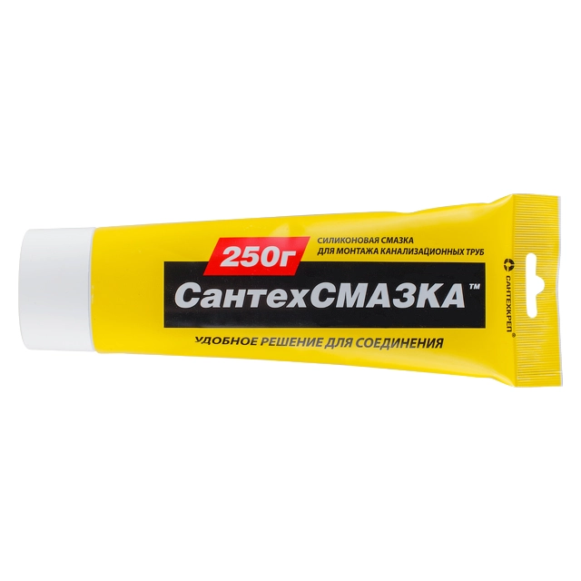 Смазка СантехСмазка силиконовая канализационная 250 г Смазка СантехСмазка силиконовая канализационная 250 г