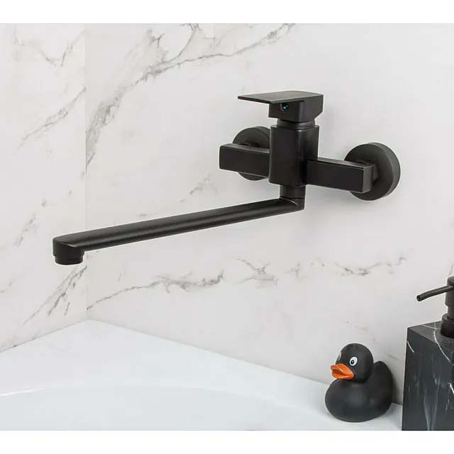 Смеситель для ванны Econoce EC0216BL серия 210 черный D35-A