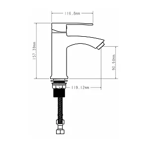 Смеситель для умывальника Econoce EC0270WT серия 270 D35-A белый