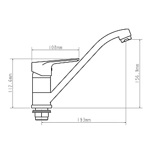 Смеситель для кухни Econoce EC0292WT серия 290 D35-A белый