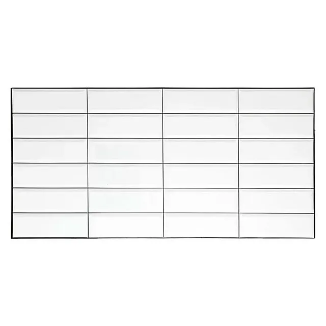 Панель ПВХ Grace Плитка Белая черный шов 955*480 мм