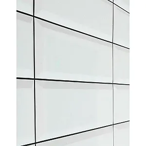 Панель ПВХ Grace Плитка Белая черный шов 955*480 мм