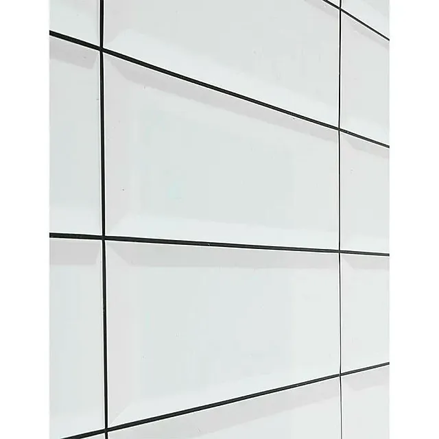 Панель ПВХ Grace Плитка Белая черный шов 955*480 мм