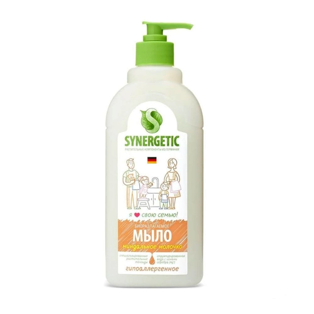Мыло жидкое Synergetic Миндальное молочко увлажняющее гипоаллергенное 500 мл Мыло жидкое Synergetic Миндальное молочко увлажняющее гипоаллергенное 500 мл