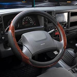 Оплетка экокожа Skyway Wood-1 L 2 подушечки Черно/Коричневая