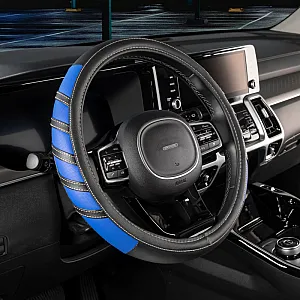 Оплетка экокожа Skyway Combo-2 M черно/синяя