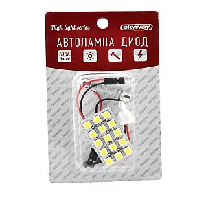 Панель светодиодная Skyway S03301002 37*24 мм 12V белая 15 SMD диодов